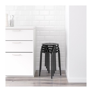 Ghế tròn màu đen MARIUS IKEA