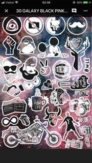 Lẻ 1 tấm sticker galaxy khổ A4