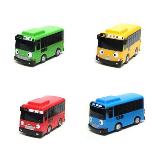 Set 4 mô hình đồ chơi xe buýt mini 7cm TAYO