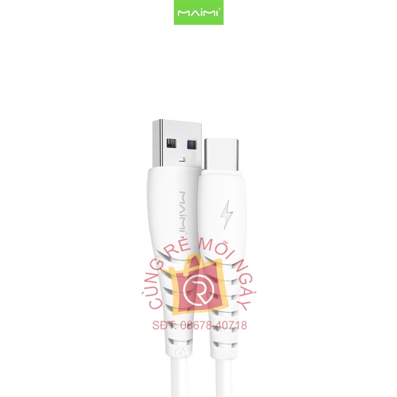 Cáp sạc nhanh 6A dài 2 mét, sạc flash cáp dữ liệu nhanh