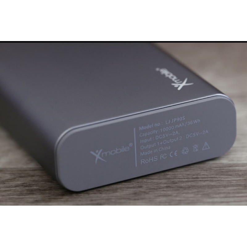 Sạc dự phòng Xmobile 10.000 mAh  LJ JP90S Nhôm Xám 98%(Lightning)