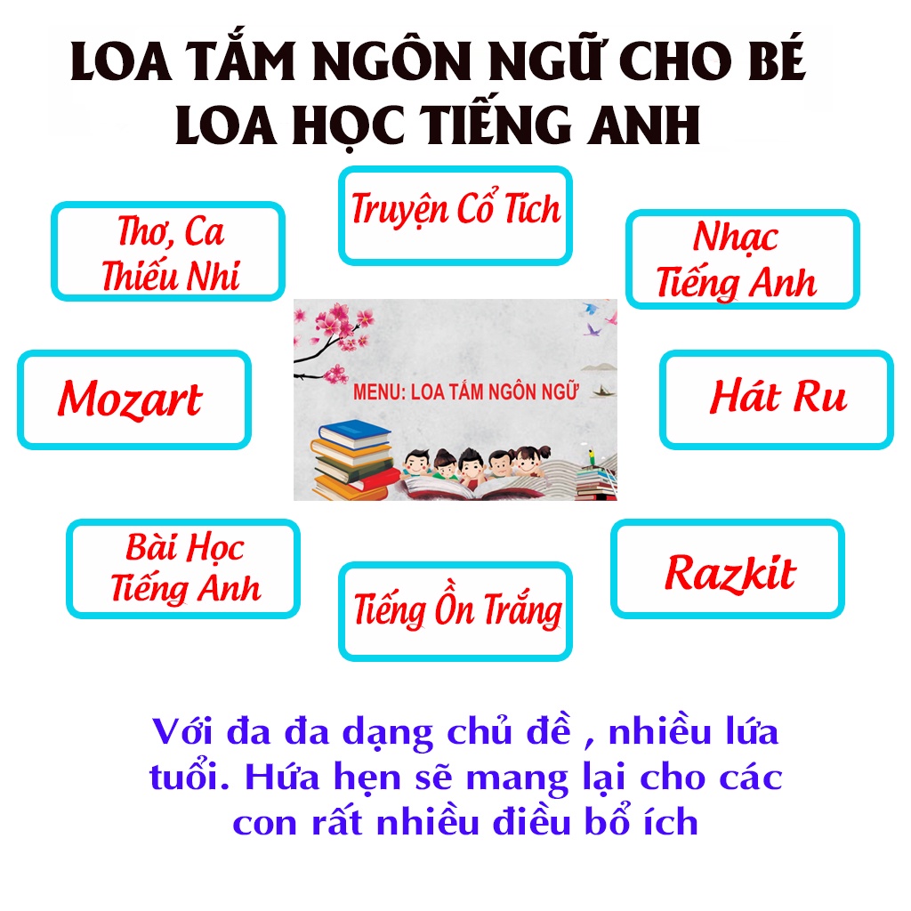 Loa tắm ngôn ngữ cho bé, đài nghe tiếng anh thơ truyện cho bé từ 0-9 tuổi, nghe radio FM craven 853/ 836s