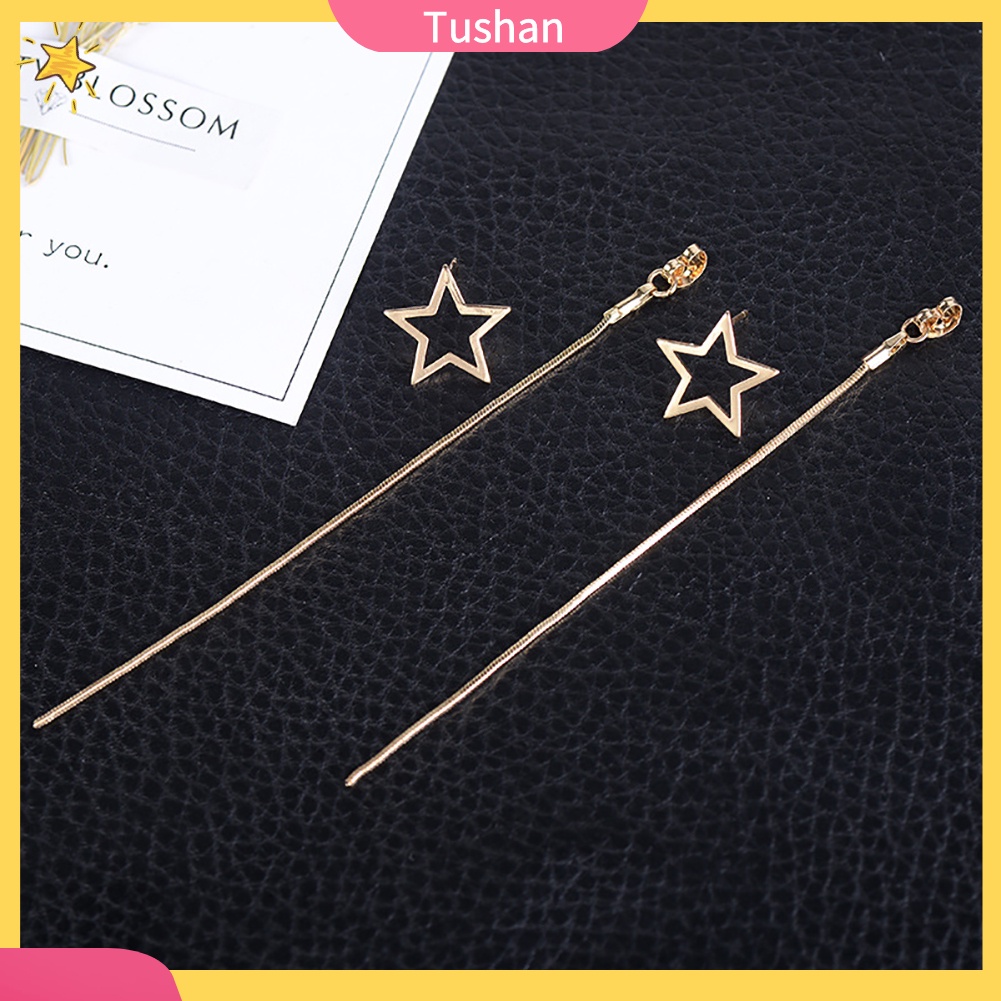 Đôi khuyên tai dài hình ngôi sao dễ thương cho nữ