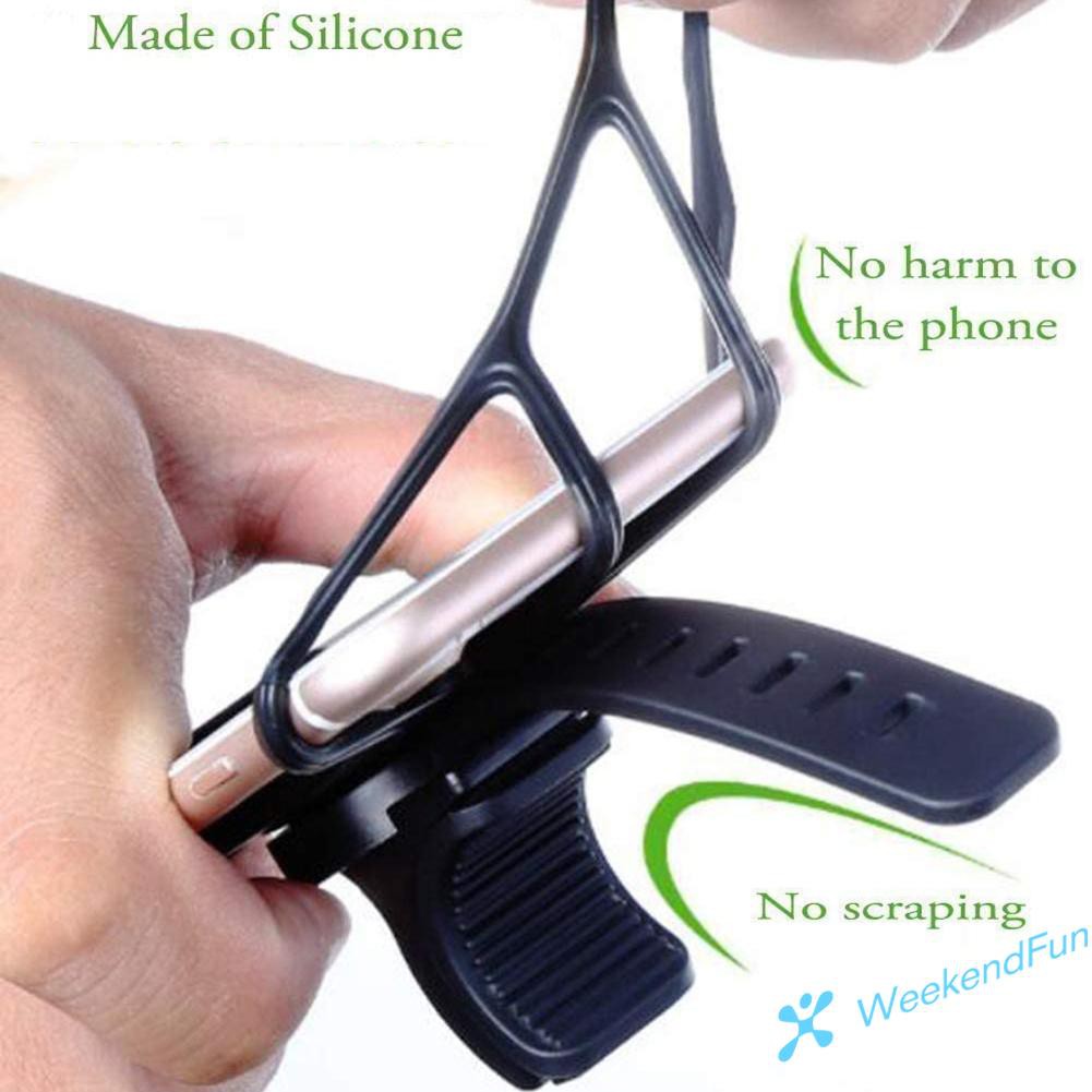 WE Silicone Bicycle Mobile Phone Bracket Shockproof Holder 360 Rotary