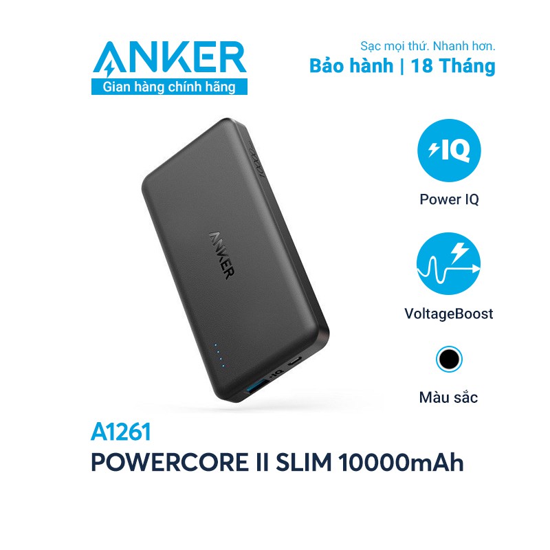 Pin sạc dự phòng ANKER PowerCore II Slim 10000mAh - A1261