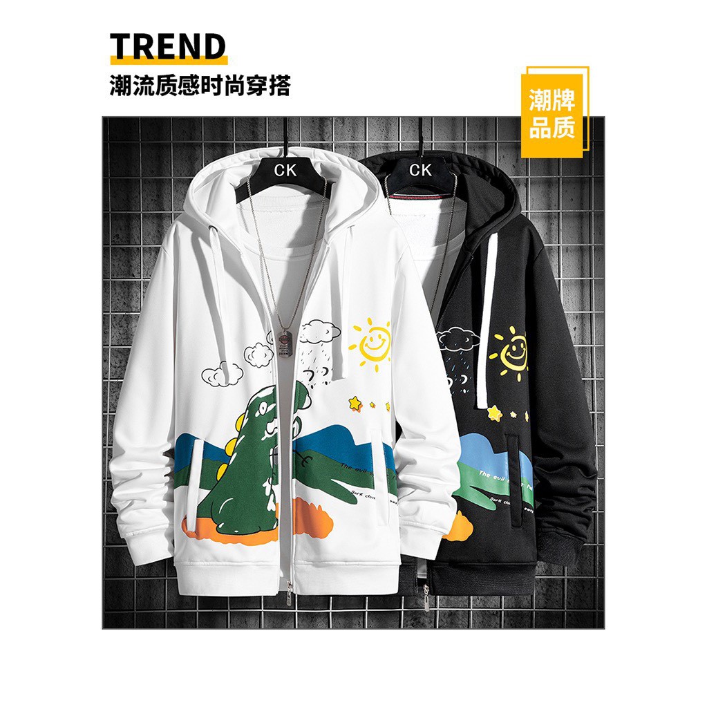 Áo khoác Hoodie nỉ khủng long nam nữ form rộng đẹp unisex (Ảnh thật) | BigBuy360 - bigbuy360.vn