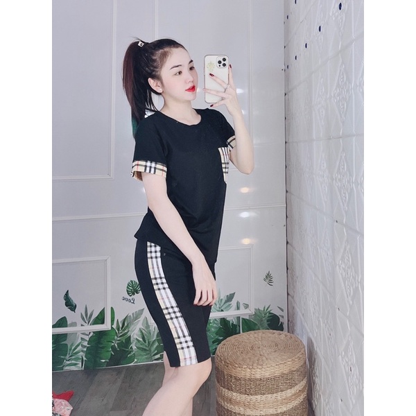 Đồ bộ nữ đồ bộ mặc nhà set bộ bigsize JULYNA QL05 LỬNG PHỐI BUBERRY