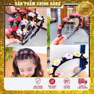 Cài Tóc Hình Hoa Yolody băng đô bờm tóc kiểu bện dễ thương cho bé