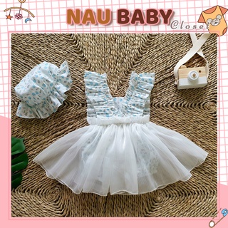 Body váy cánh tiên cho bé gái tặng kèm nón - Size 3 - 13kg