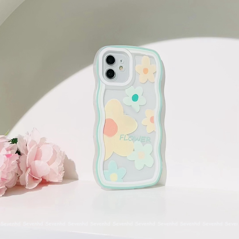Ốp Điện Thoại Mềm Họa Tiết Hoa Màu Vàng Cho iPhone 13 12 11 Pro Max Xs Max Xr X 7 8 6 6s Plus