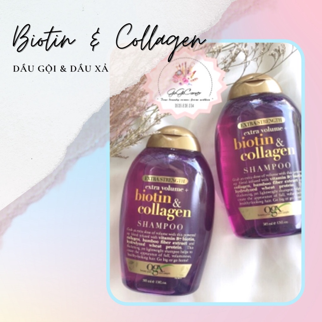 DẦU GỘI VÀ DẦU XẢ BIOTIN & COLLAGEN SHAMPOO 385ML