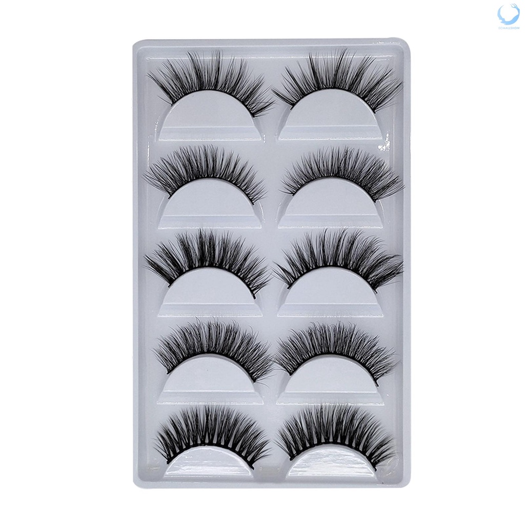 (Hàng Mới Về) Set 5 Cặp Lông Mi Giả 3d Dài Và Dày Tự Nhiên | BigBuy360 - bigbuy360.vn