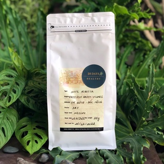 Cà Phê 100% Robusta, Cà Phê Hữu Cơ Rang Mộc - Vườn Rừng Freedom Green Village Tà Đùng - Đắk Nông - 500g