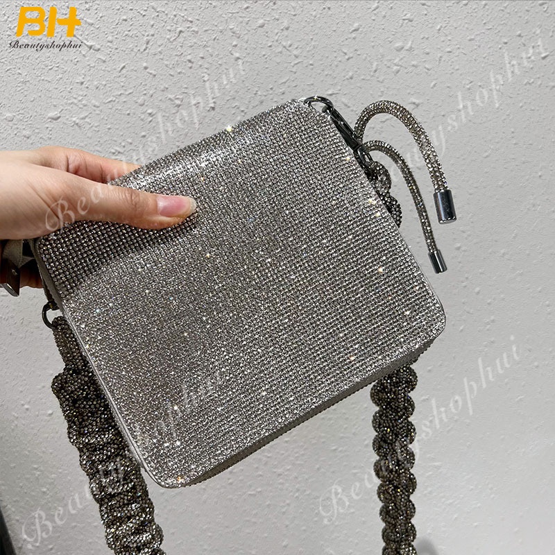 Túi Đựng Điện Thoại Đính Đá Giả Kim Cương Lấp Lánh Phong Cách Vintage