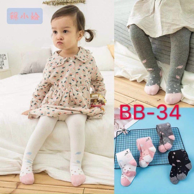 Quần tất cho bé gái Quảng Châu , quần legging dài liền bàn cho bé sơ sinh, 0. 1.2.3 tuổi Babysotre88