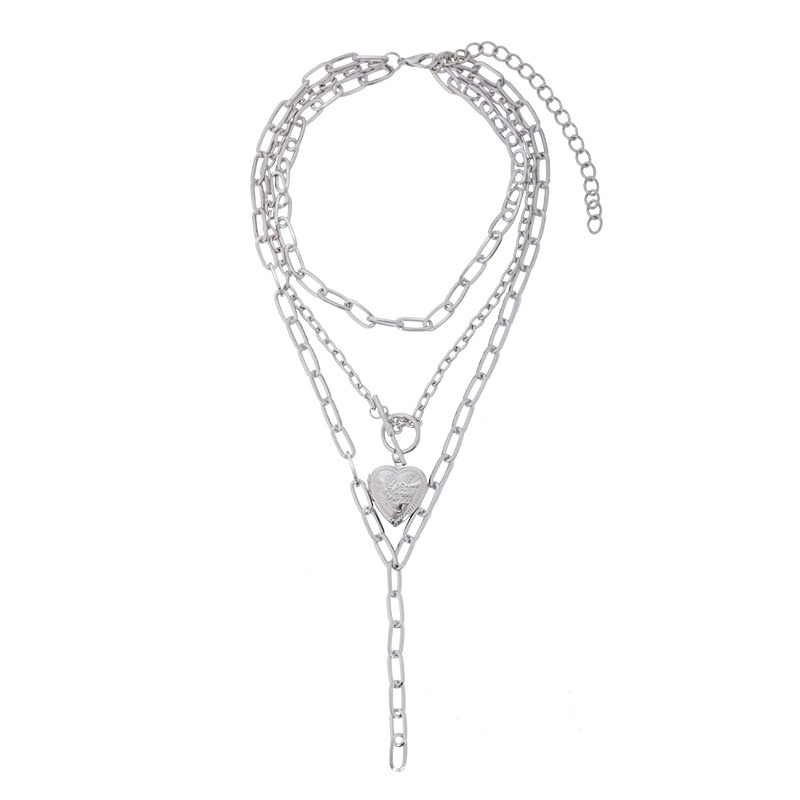 Vòng cổ Nhiều Lớp Mặt Hình Trái Tim Thời Trang 2022