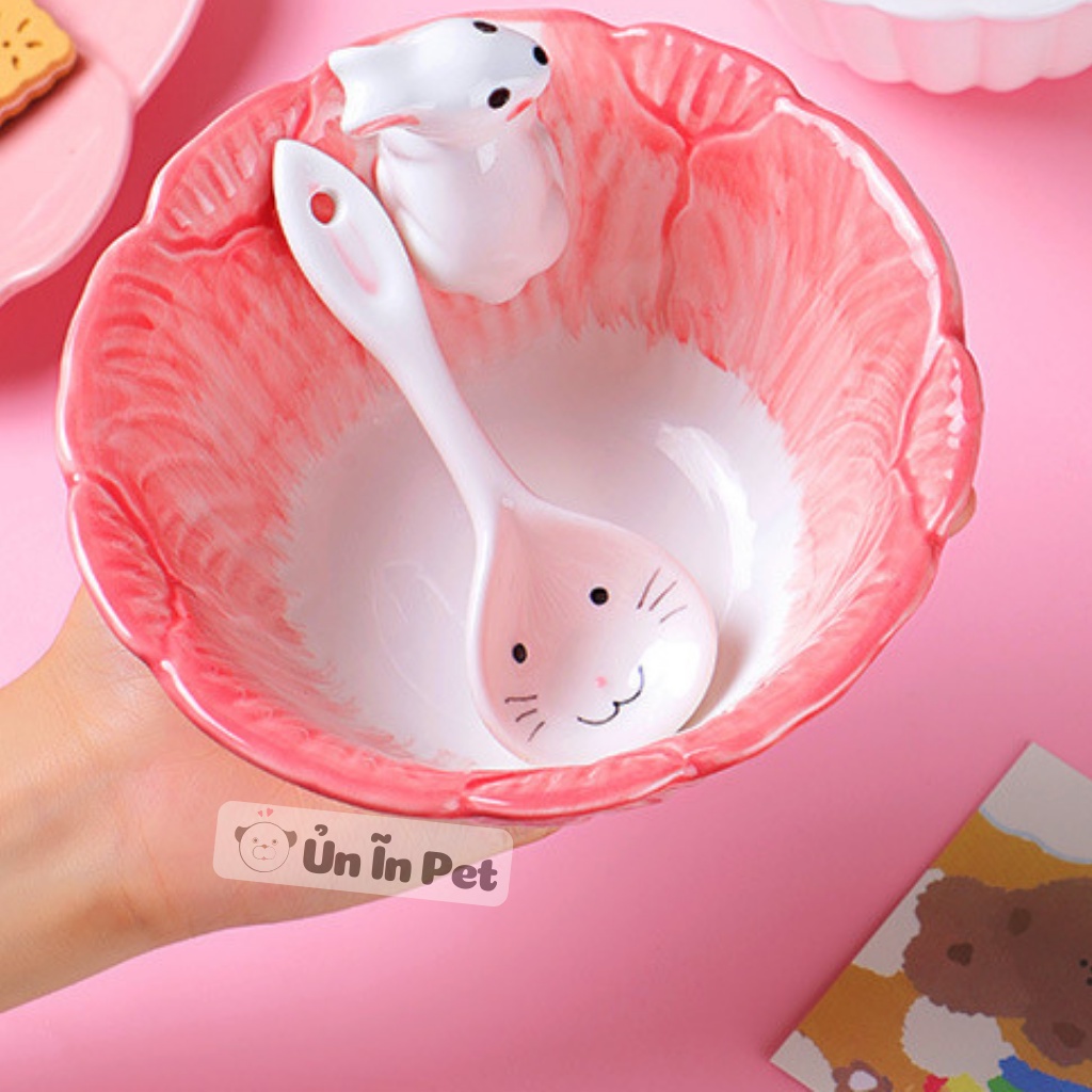 Muỗng sứ Meo Meo, thìa thức ăn cho hamster, sóc, bọ, nhím, thú cưng nhỏ