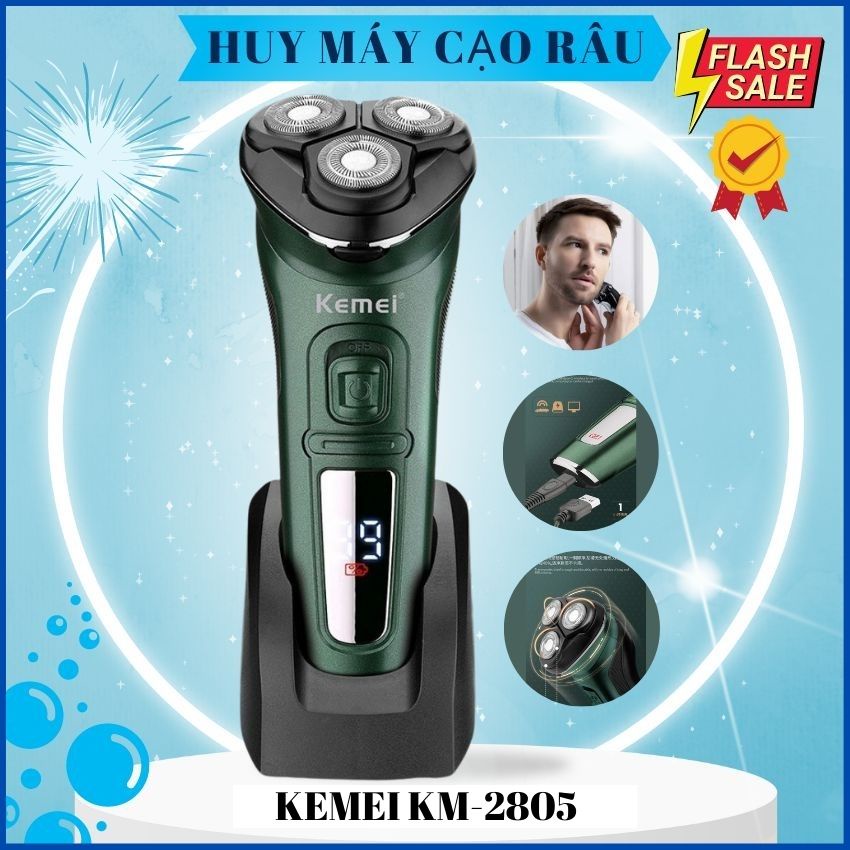 Máy cạo râu cao cấp Kemei KM-2805 bản nâng cấp chuyên dành cho râu cứng |  Shopee Việt Nam