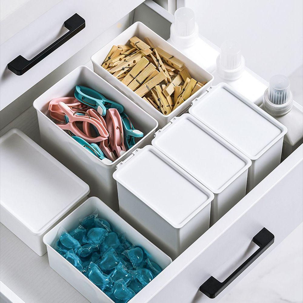 Hộp Đựng Bột Giặt / Đồ Dùng / Chai Nước Có Nắp Đậy Thay Thế Tiện Dụng Cho Nhà Tắm Ốp