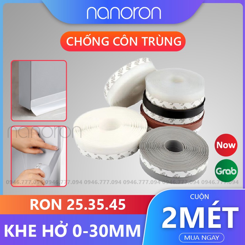 Ron dán cửa chặn khe hở dài 2 mét  Thanh dán đáy cửa NANORON chống bụi, chống côn trùng, chống thoát hơi lạnh R234