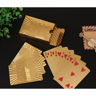 [HOT] Bộ bài tây mạ vàng 52 lá cao cấp - sang trọng- chống nước