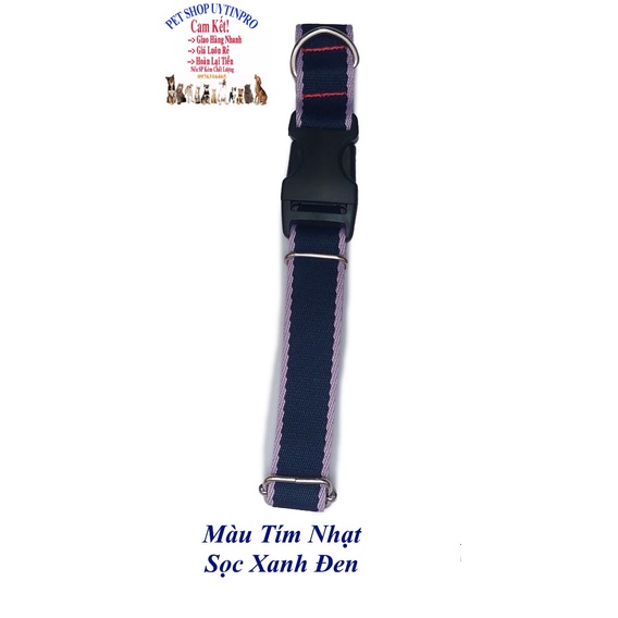 Vòng cổ cho Chó từ 15kg đến 25kg Bản rộng 2.5cm Chất liệu dù cao cấp, Dày, Chắc chắn, An toàn cho thú cưng