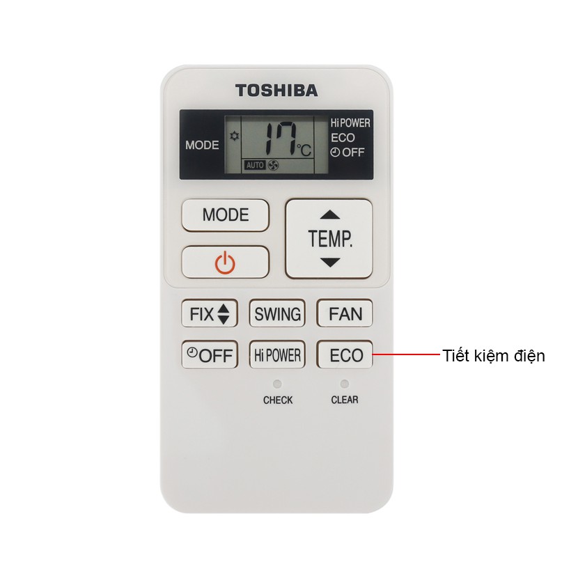 Remote máy lạnh - điều hoà Toshiba (Ngắn nhỏ)