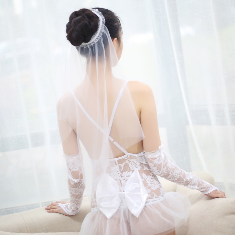 Đồ ngủ cô dâu ren trắng sexy, váy ngủ 2 dây from ngắn gợi cảm TK862 | WebRaoVat - webraovat.net.vn