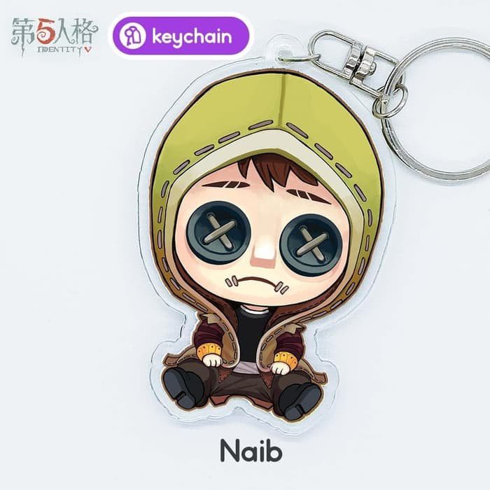 ( Mica trong acrylic) Móc khóa Identity V Nhân cách thứ năm ver ngồi in hình anime chibi