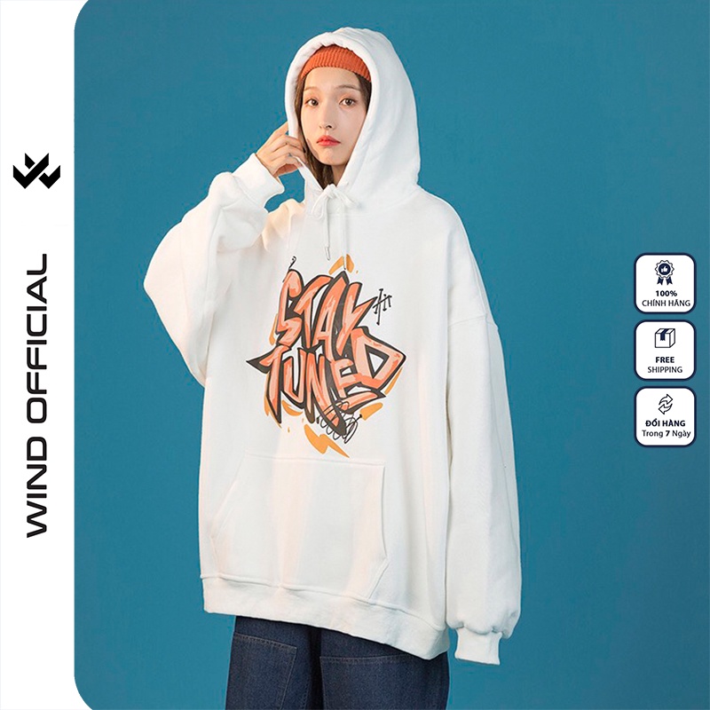 Áo hoodie form rộng WIND unisex nỉ bông STAY HD11 thời trang nam nữ oversize ulzzang | BigBuy360 - bigbuy360.vn