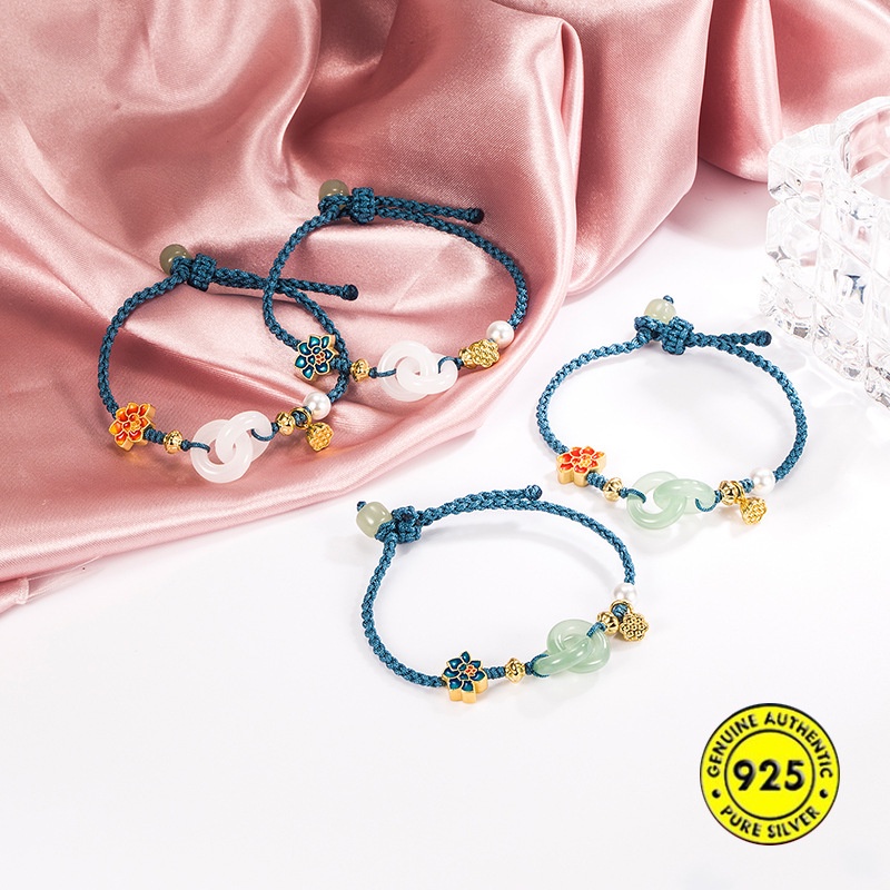 Dây Đeo Ngọc Bích 18K Cho Nữ