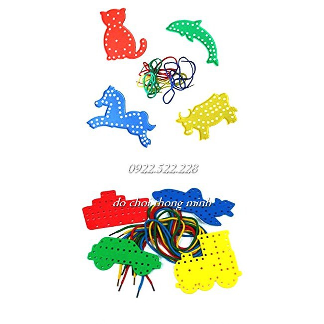 Combo 1 hình và 1 dây xâu luyện tay tập luồn dây theo lỗ