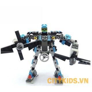 Bộ ghép hình Robot, Máy Bay 2in1