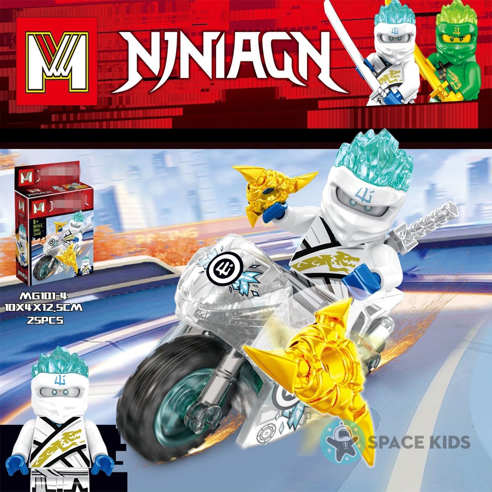 Đồ chơi Lego Ninjago Minifigure đua xe máy 25-31 chi tiết cho bé lắp ráp mô hình Lego giá rẻ