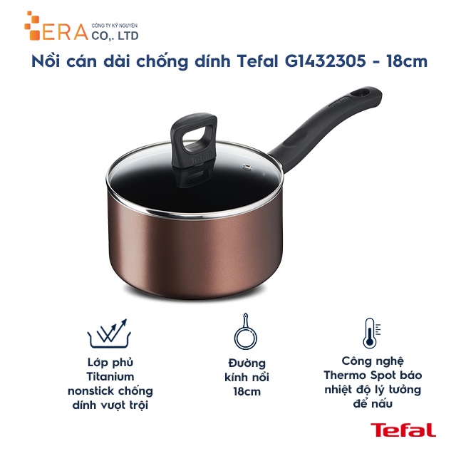 Nồi cán dài chống dính Tefal G1432305 - 18cm