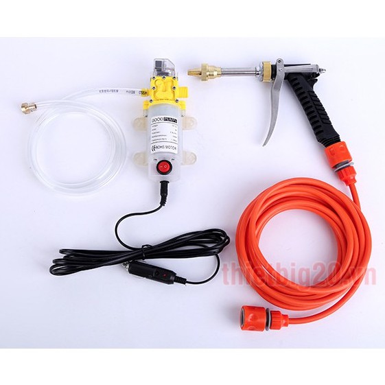 Máy tăng áp rửa xe 12V, máy rửa xe, sân vườn, nhà cửa mini 12v GP-12B
