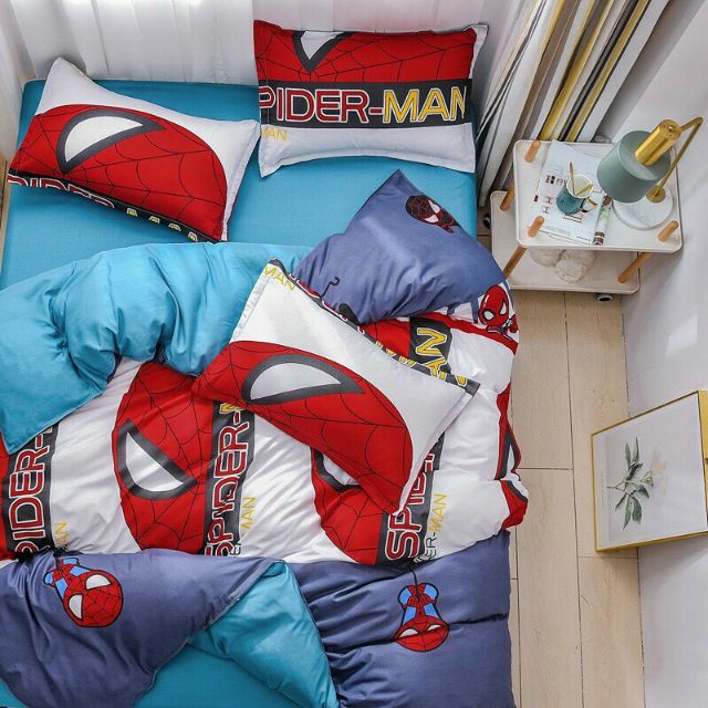 Bộ Chăn Ga Gối Cotton Poly Spider Man