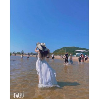 đầm maxi trắng