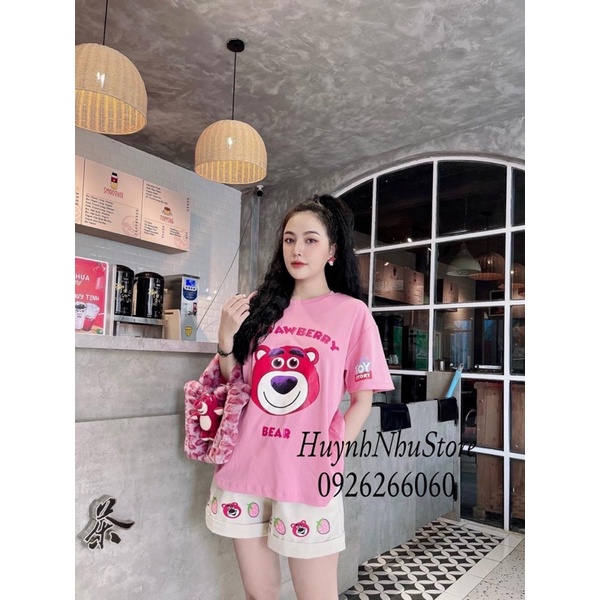 Bộ đùi gấu dâu mẫu mới siêu hot,ảnh thật mẫu mặc