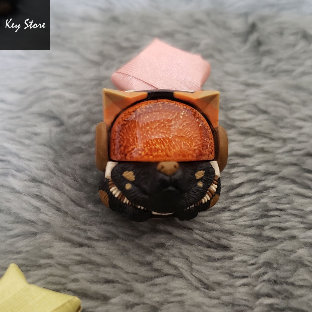 Nút bàn phím cơ artisan keycap sirius màu đen nâu