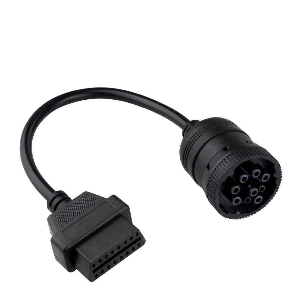 Cáp xe tải Deutsch J1939 9pin đến 16pin J1939 9 pin đến OBDII / OBD2 16 PIN Đầu nối công cụ chẩn đoá