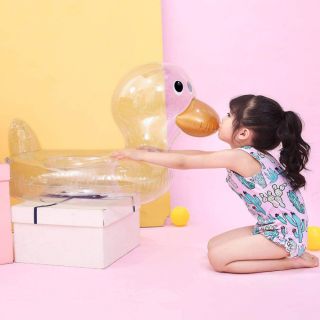 PHAO VỊT TRONG SUỐT CHO BÉ TỪ 1 TỚI 6 TUỔI