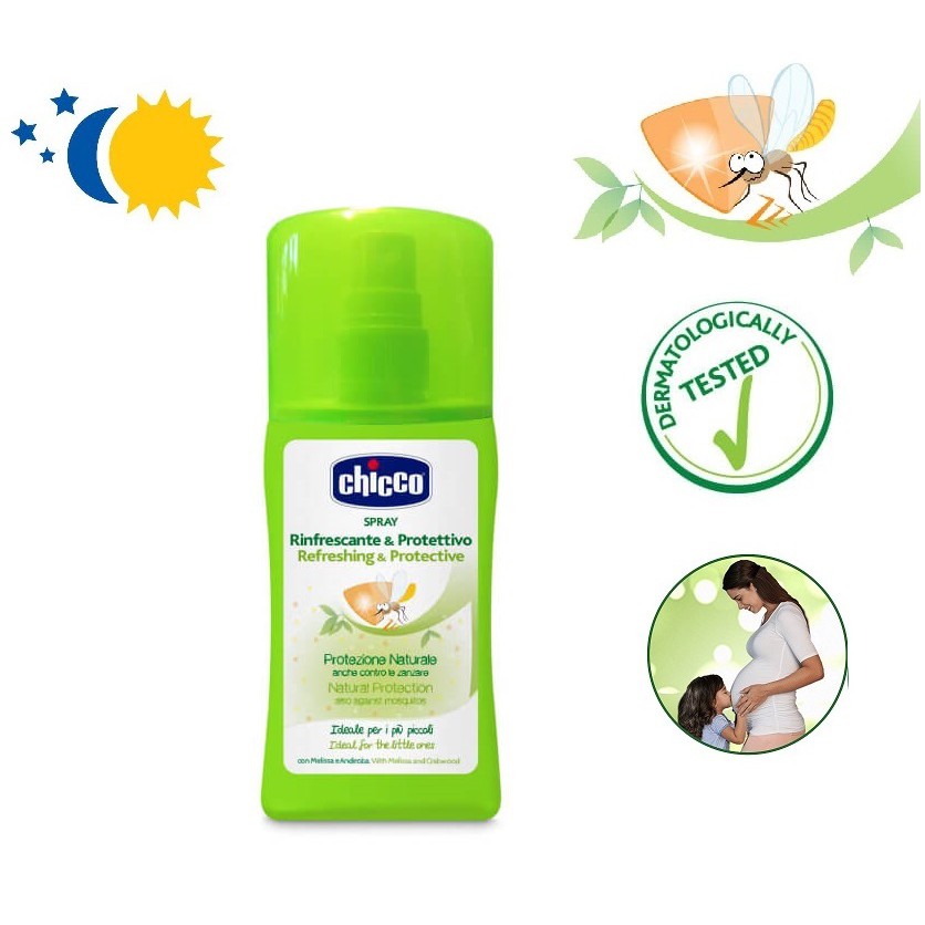 BÌNH XỊT CHỐNG MUỖI CHICCO - EXTRA 100ML (CHÍNH HÃNG) CHO BÉ (CO115324)