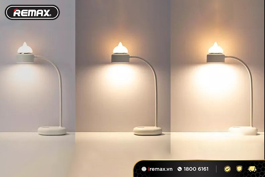 Đèn Led Remax kẹp bàn có tích hợp pin sạc RTE535 | Chính hãng BH 6 tháng