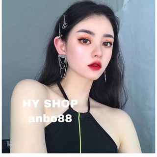 kẹp tóc nữ cá tính hình chiếc lược và cây kéo