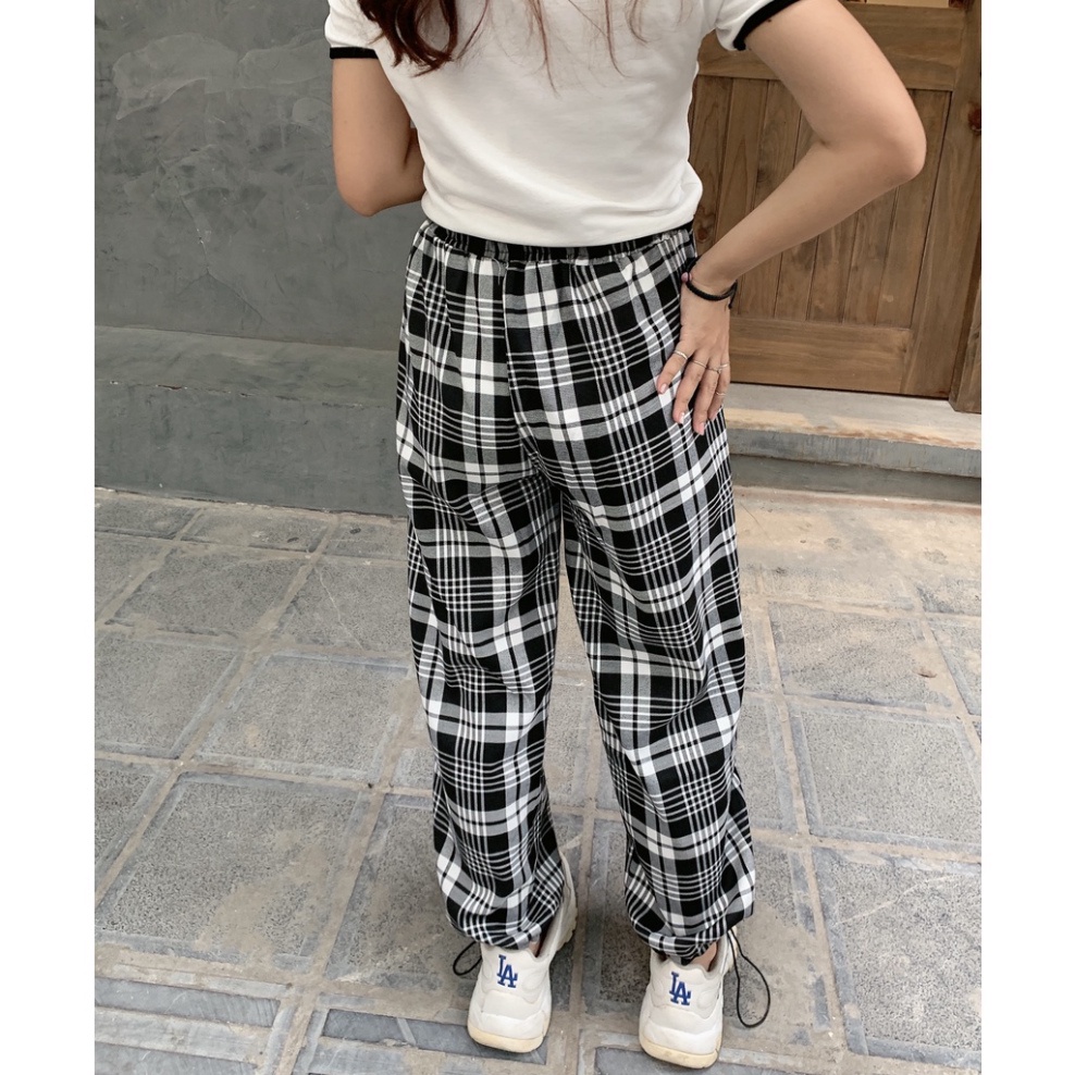 Quần Ống Rộng Thắt Gấu Rút Dây Nữ Quần Ống Suông Baggy Thể Thao Cao Cấp | Tdshopnt - Q10
