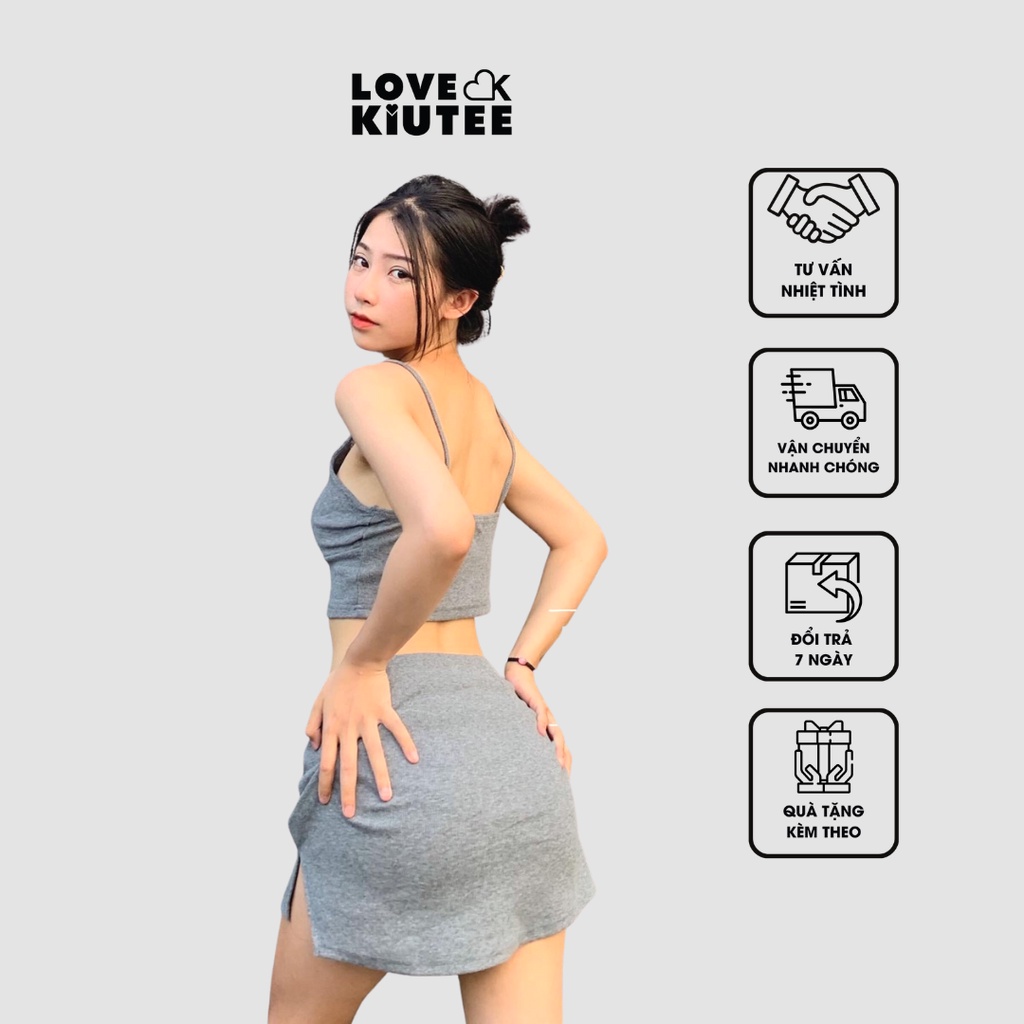 Set váy áo hai dây cá tính dành cho nữ LOVEKIUTEE