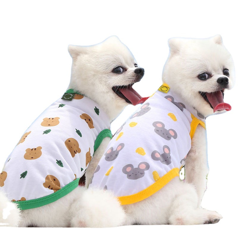 Hipidog Áo không tay thời trang xuân hè xinh xắn cho thú cưng