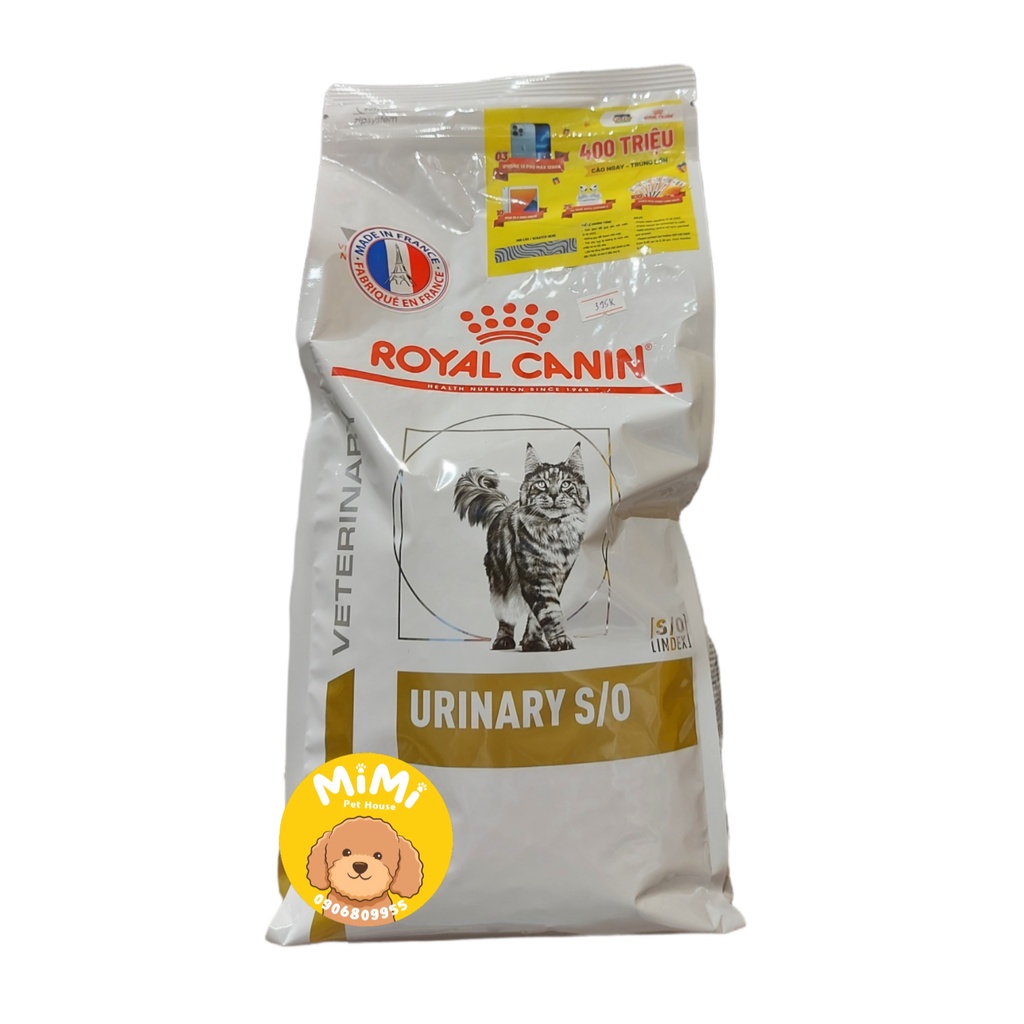 Thức ăn chuyên dùng cho mèo sỏi thận Royal Canin Urinary S/O - Gói 400g/1.5kg