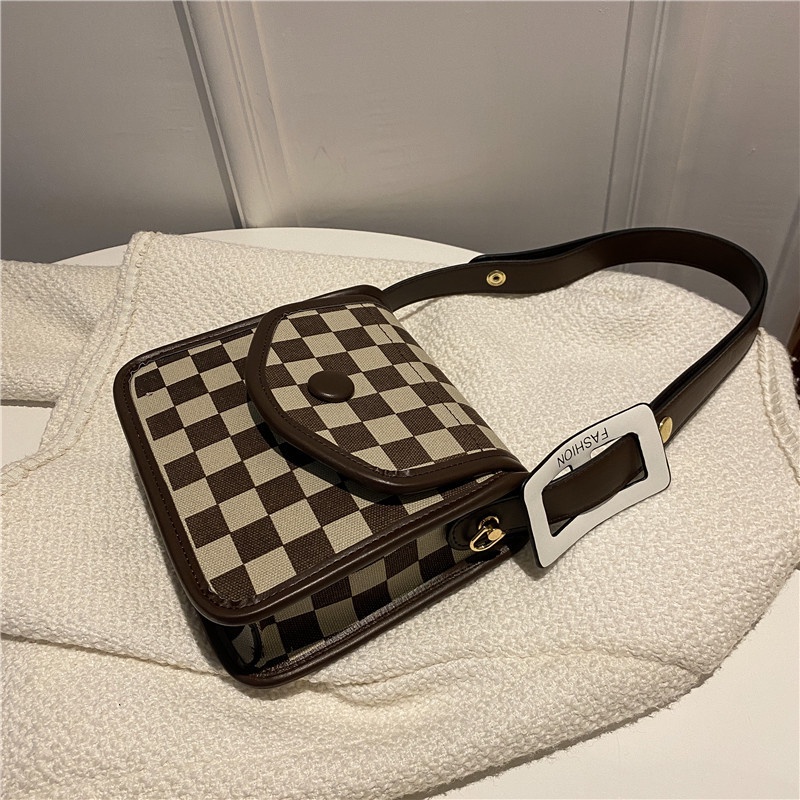 Túi đeo chéo hình vuông vải canvas thời trang thu đông 2022 phong cách mới